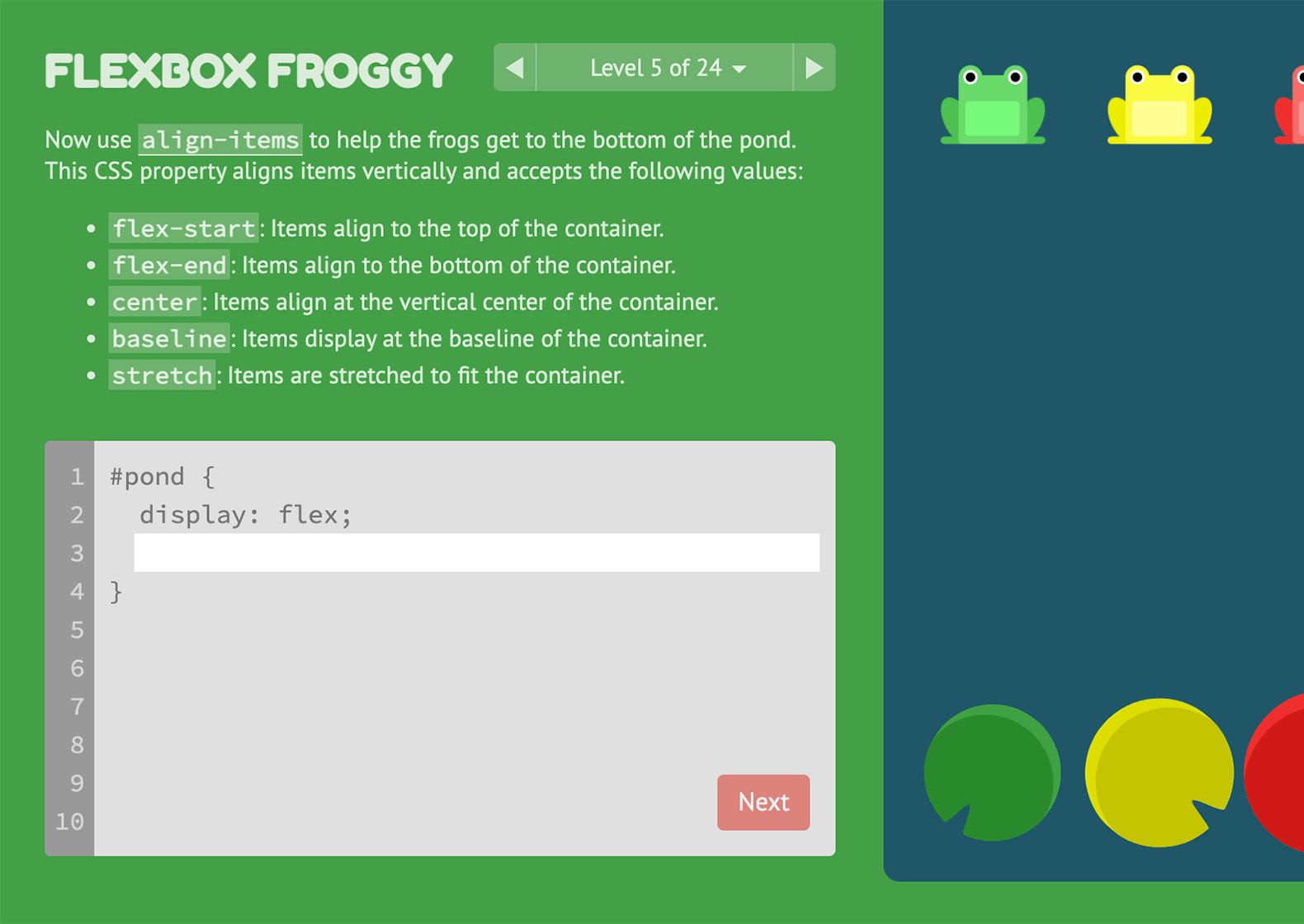 Flexbox Froggy